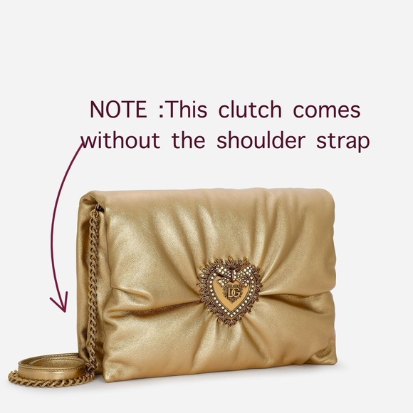 Dolce and Gabbana Medium foiled calfskin Devotion Soft Cluch Bag - Picture 4 of 16